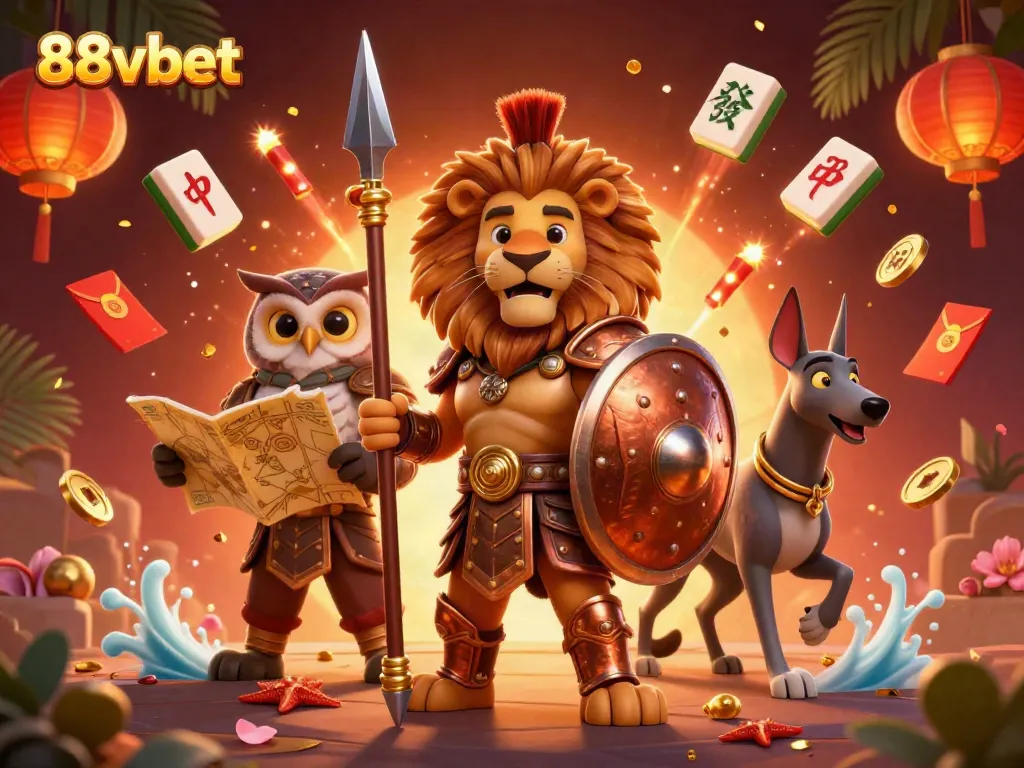 Experience thrilling gameplay with 88vbet's captivating symbol-rich scene showcasing legendary characters at a vibrant casino.