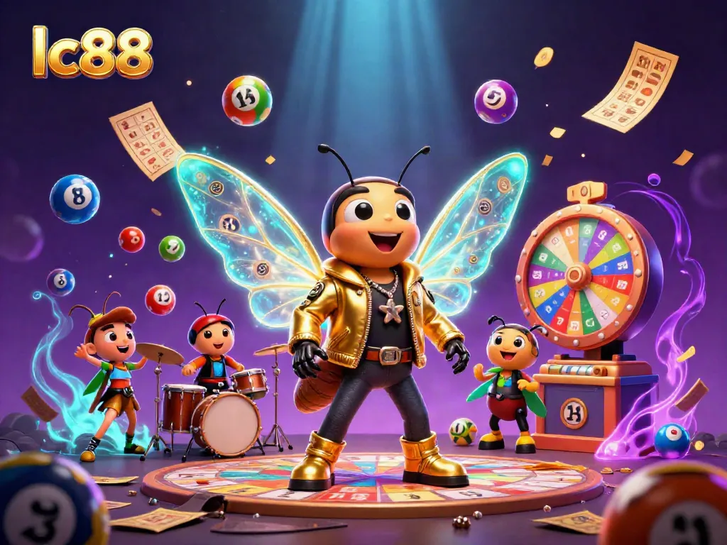 Experience the thrill of lc88 with vibrant lottery games and a dazzling 3D casino scene.
