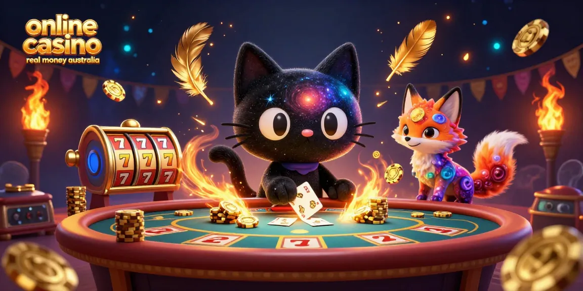 Experience the thrill of online casino real money Australia with vibrant game elements.